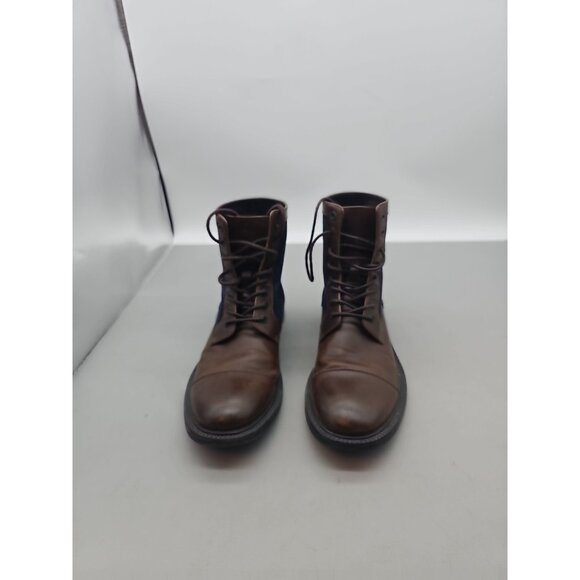 Kenneth Cole REACTION Men'ls Ankle Tie Suede Boot Brown Bluec Leather Sz US 7 - Picture 2 of 9